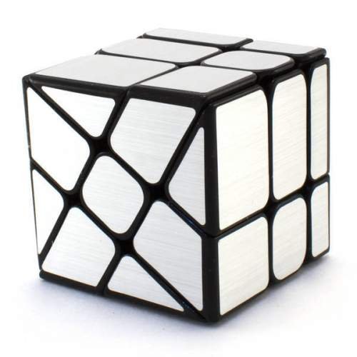 cubo rubik plateado